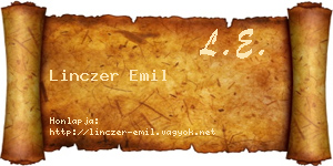 Linczer Emil névjegykártya